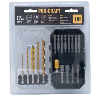 Набор сверл и бит Procraft DBS18