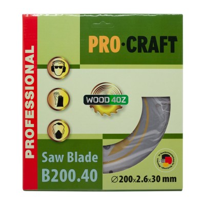 Пильный диск Procraft B200.40 40T (по дереву)