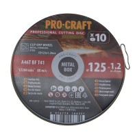 Диск отрезной Procraft CD125x1.2b 125 мм 1,2 мм 22,2 мм 10 шт/уп
