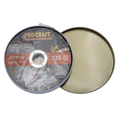 Диск отрезной Procraft CD125x1.2b 125 мм 1,2 мм 22,2 мм 10 шт/уп