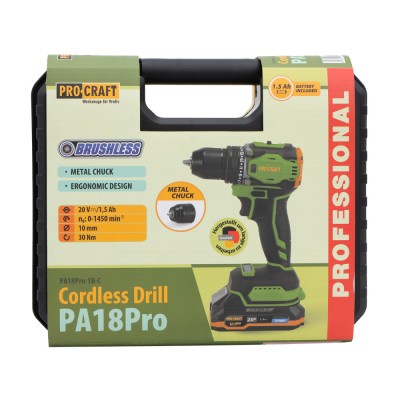 Шуруповерт Procraft PA18Pro (с 1 АКБ)