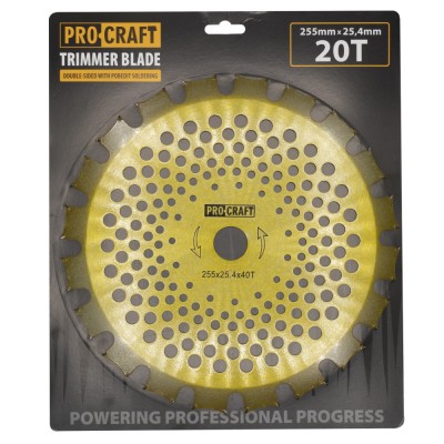 Нож 40T победитовый двусторонний золото Procraft D255*25.4
