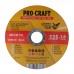 Диск отрезной керамический Procraft YCD125x1.0 125 мм 1,0 мм 22,2 мм