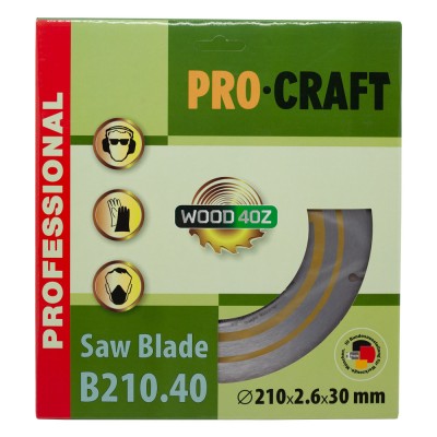Пильный диск Procraft B210.40 40T (по дереву)