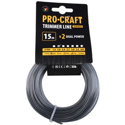 Леска с жилой квадрат Procraft 2мм 15м