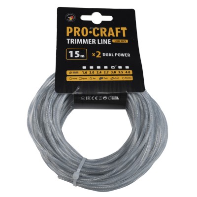 Леска армированная спираль Procraft 3мм 15м