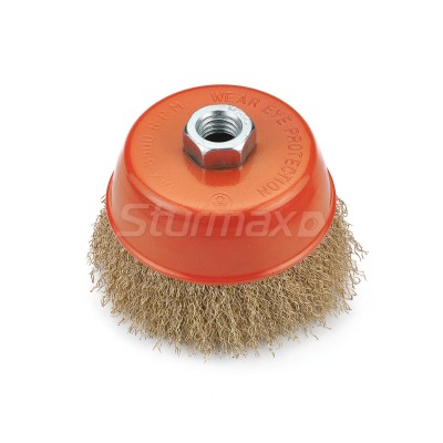 Sturmax 5240M-01-100 Щетка чашка 100 мм для КШМ, витая проволока.