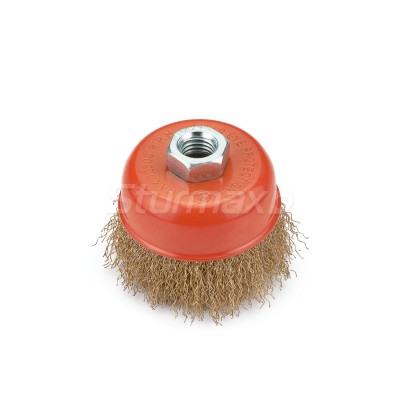 Sturmax 5240M-01-075 Щетка чашка 75 мм для КШМ, витая латунная проволока