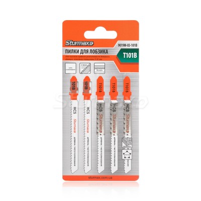 Sturmax 9019M-03-101B Пильное полотно для лобзика 5 шт