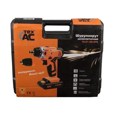 Аккумуляторный шуруповерт Техас ТА-01-169 DFR (18V)